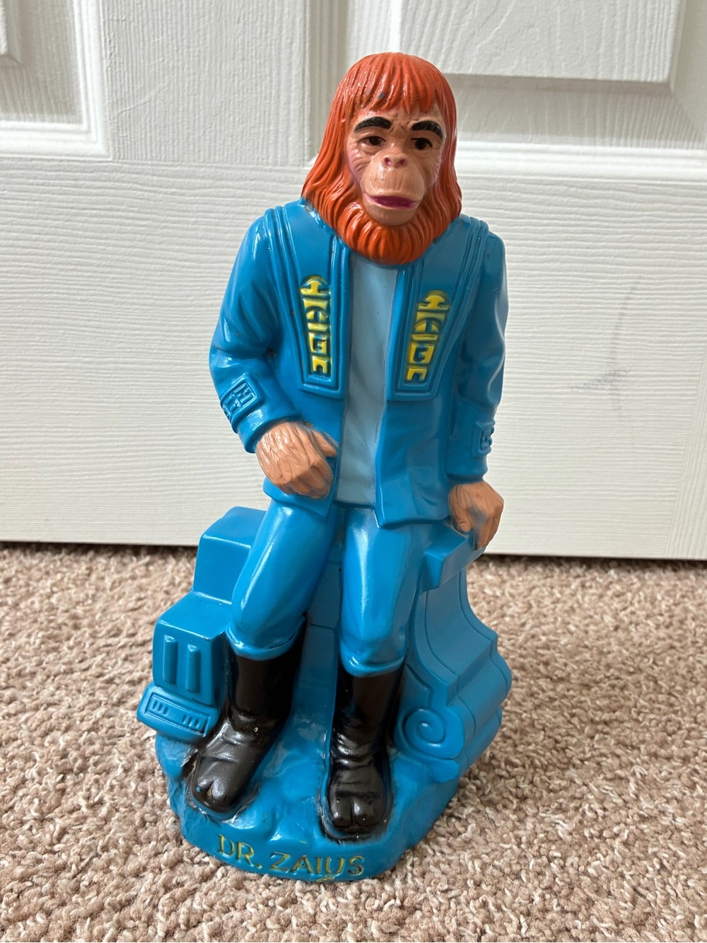 DR ZAIUS PLASTIC COIN BANK Planet of the Apes Play Pal 1967 20th Century Fox